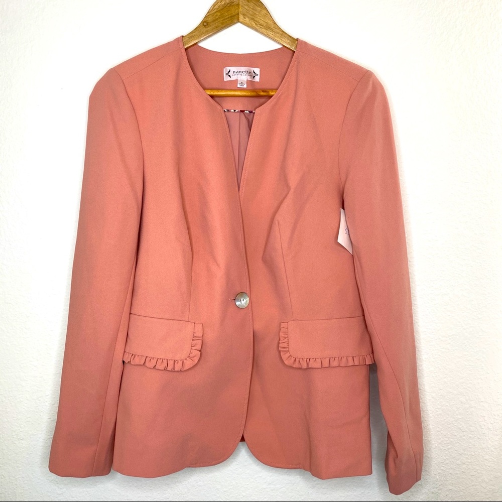 NWT Nanette Lepore Pink Blazer Size Medium